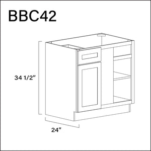 White Shaker Base Blind Corner Cabinet - 39" W x 34.5" H x 24" D
