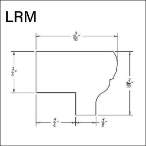 Light Rail Molding 1 1/8" H x 1 1/2"D x 96" L