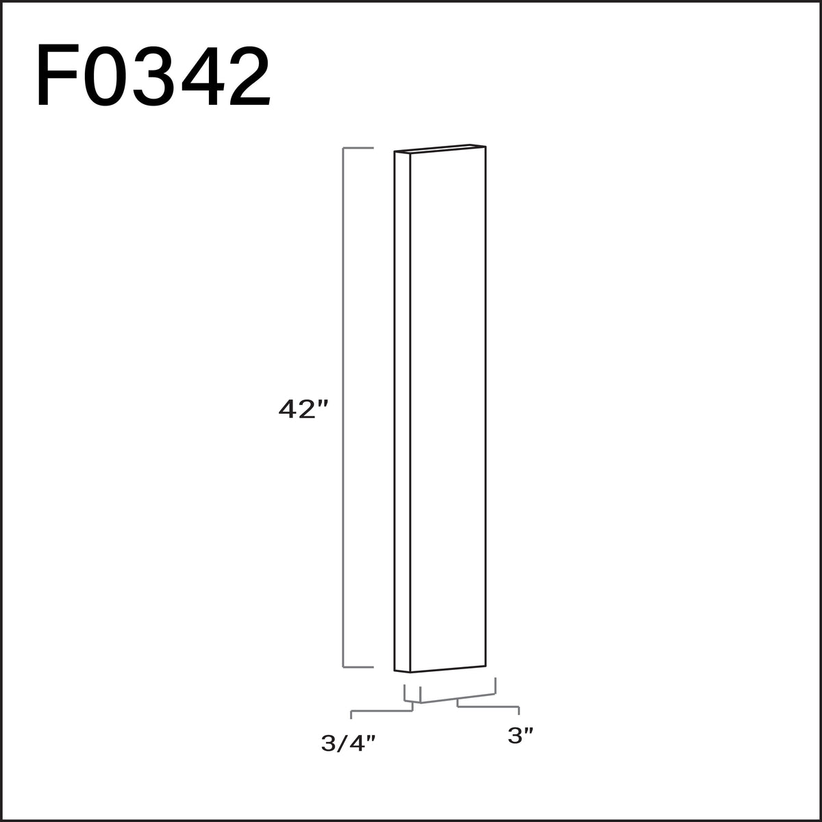 Wall Filler 3&quot; W x 42&quot; L