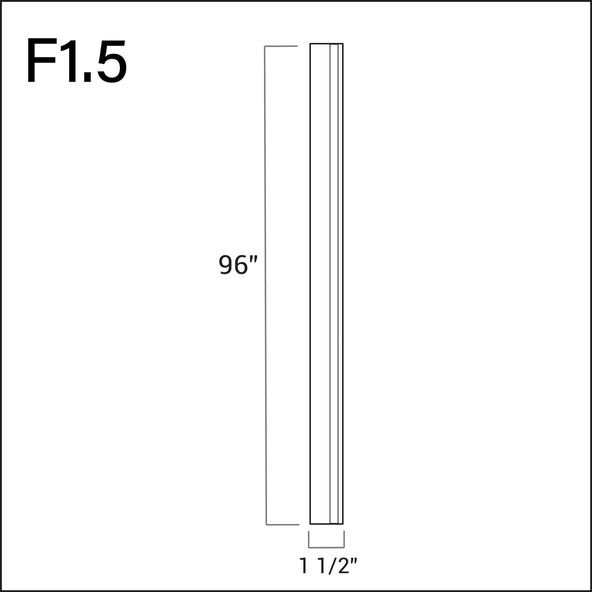 Tall Filler 1.5&quot; for Refrigerator Panel