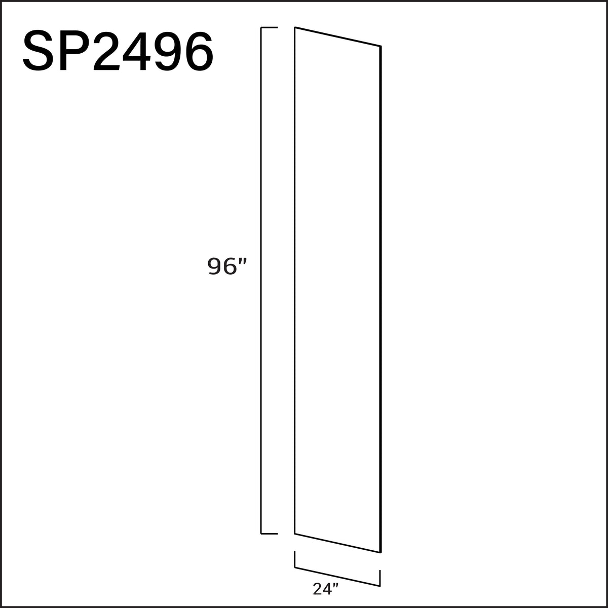 Pantry Skin Panel 1/4&quot; x 96&quot; x 23 1/4&quot; - Side Finish of the Pantry