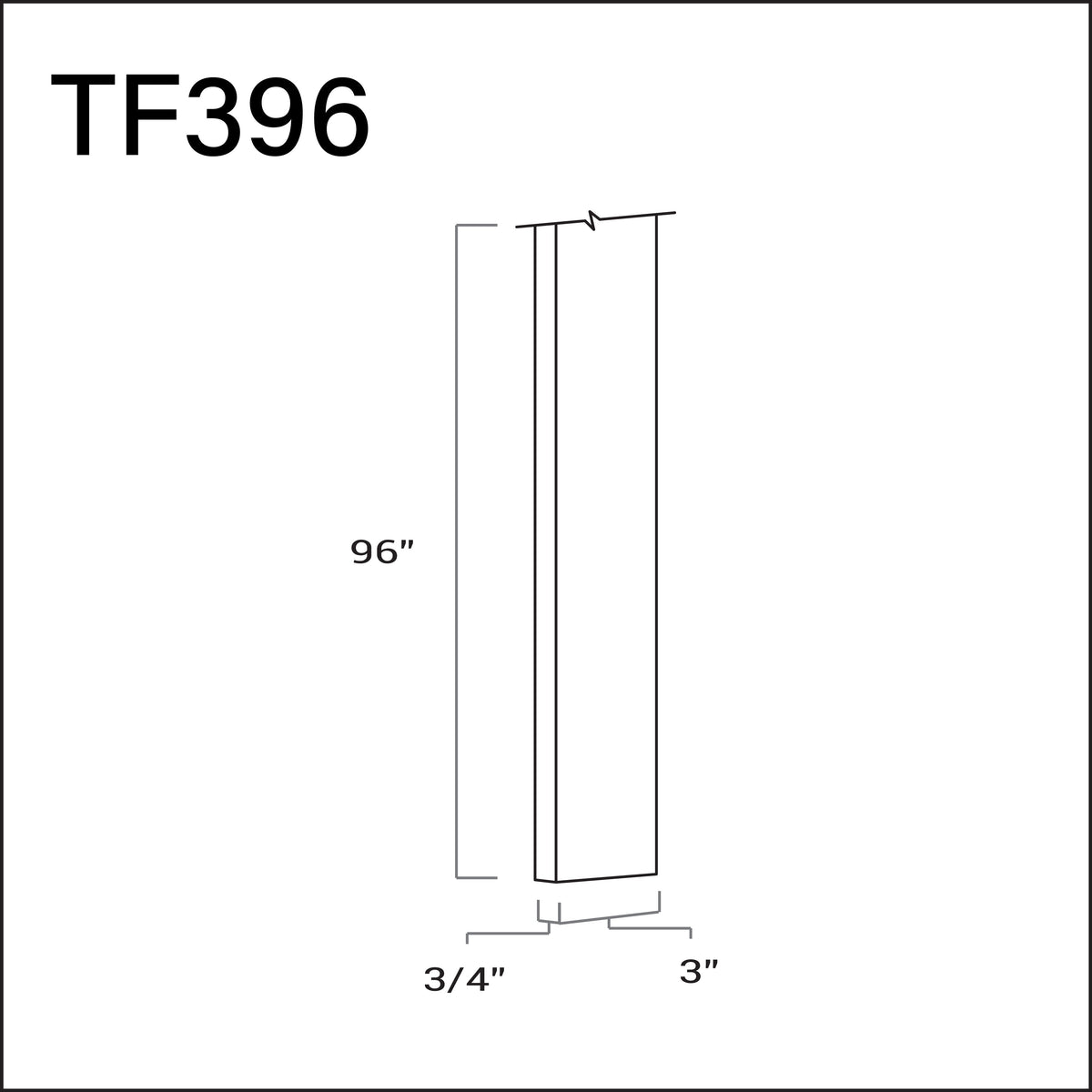 Tall Filler 3&quot;W x 96&quot;L