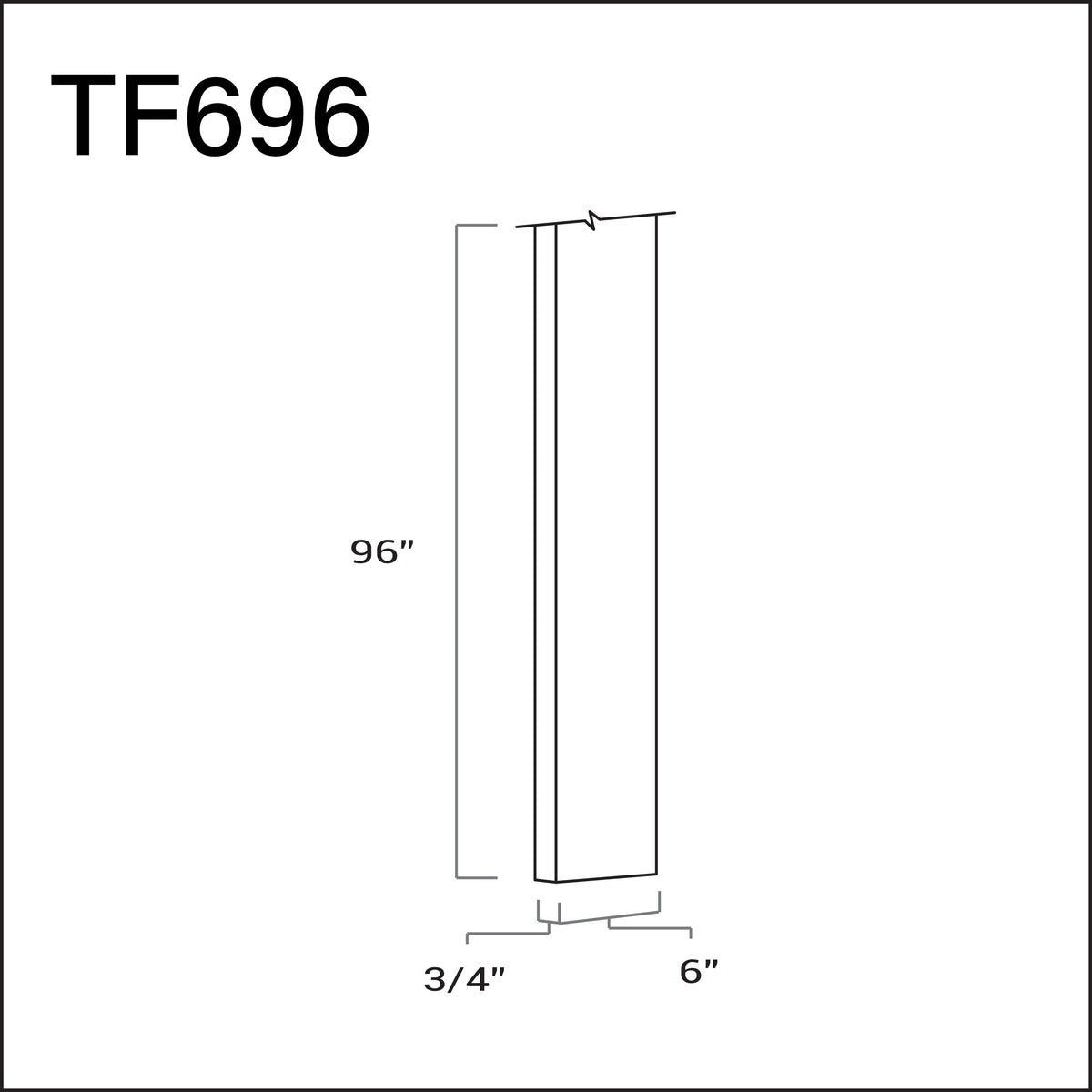 Tall Filler 6&quot;W x 96&quot;L