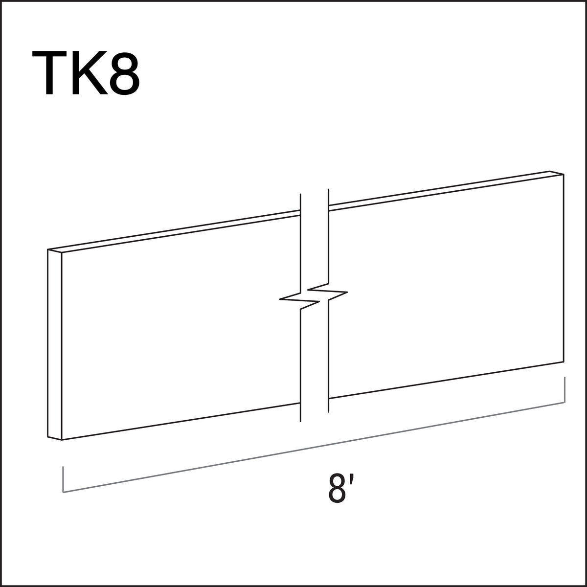Toe Kick 4 1/2&quot; x 8&#39;