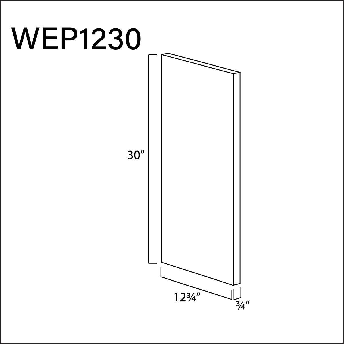 Matching Wall End Panel 12 3/4&quot;W x 30&quot;H x 3/4&quot;T