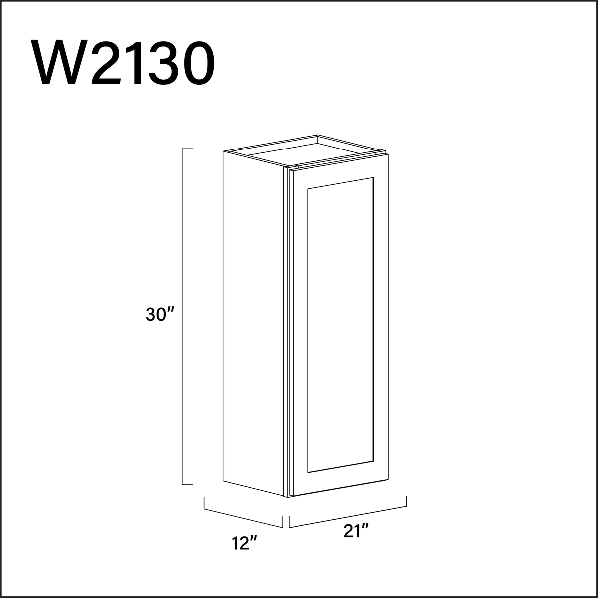 Revival White Antique Single Door Wall Cabinet - 21&quot; W x 30&quot; H x 12&quot; D