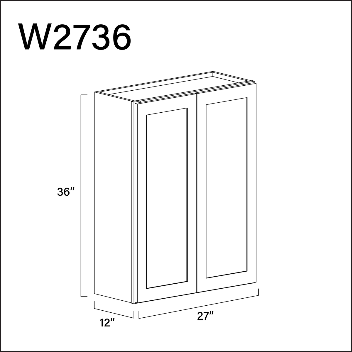 Revival White Antique Double Door Wall Cabinet - 27&quot; W x 36&quot; H x 12&quot; D