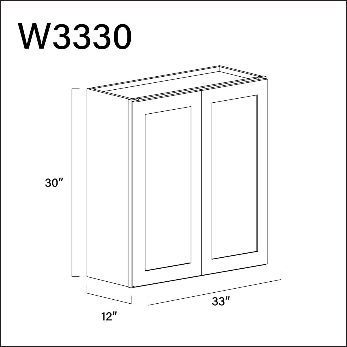 Revival White Antique Double Door Wall Cabinet - 33&quot; W x 30&quot; H x 12&quot; D