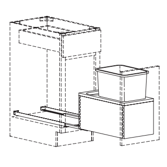 Trash Pull Out Single Standard Base