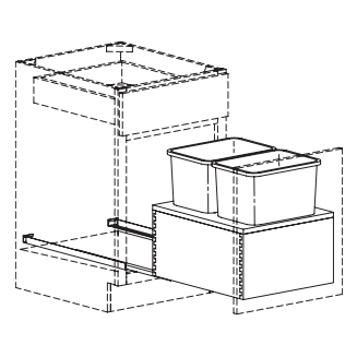Trash Pull Out Double Standard Base