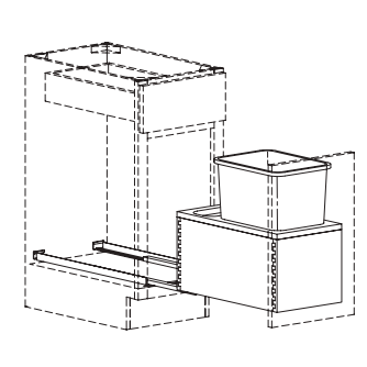 Trash Pull Out Double Standard Base