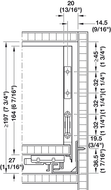 Drawer Set, Häfele Matrix Box Slim A - Hardware and Cabinets