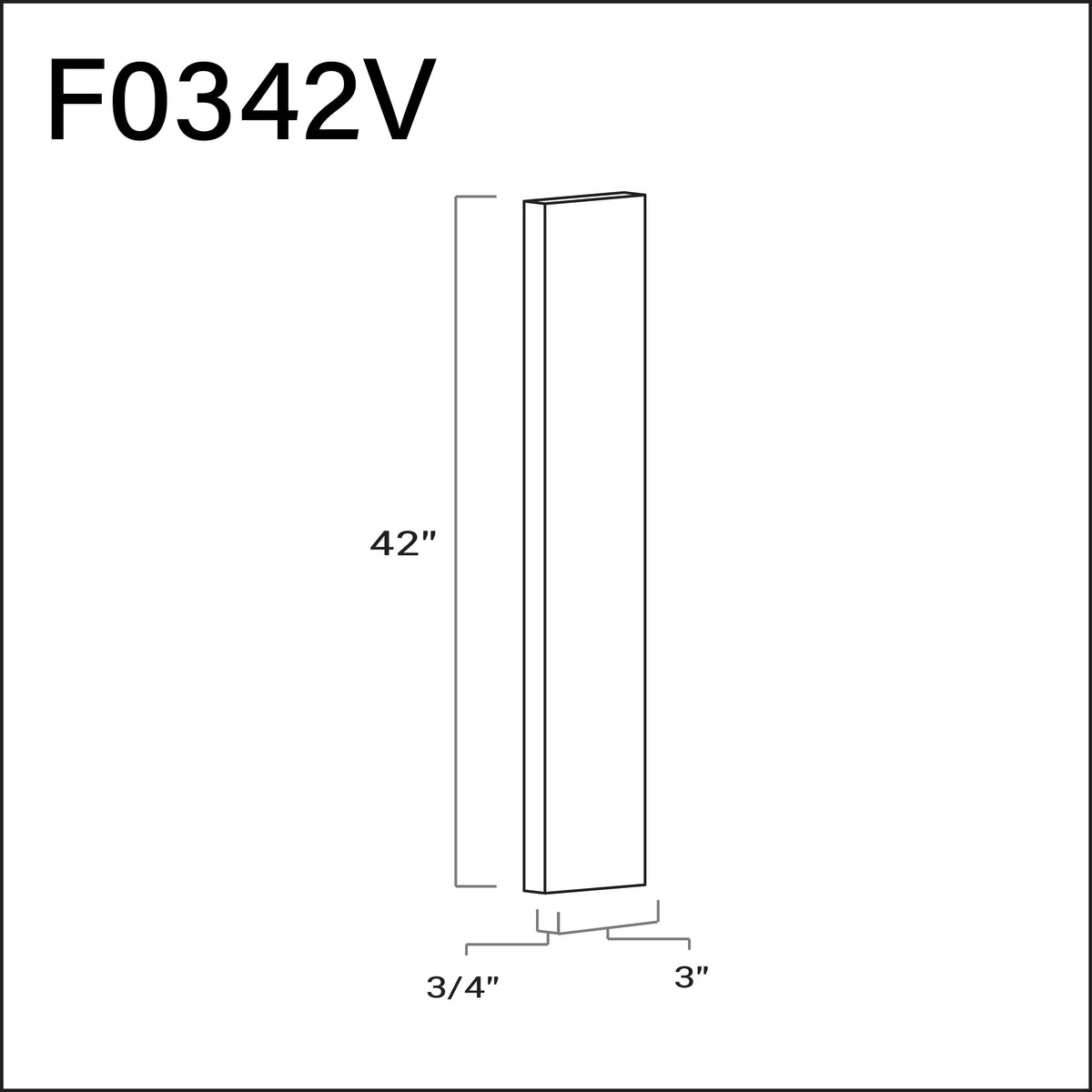Wall Filler 3&quot; W x 42&quot; L