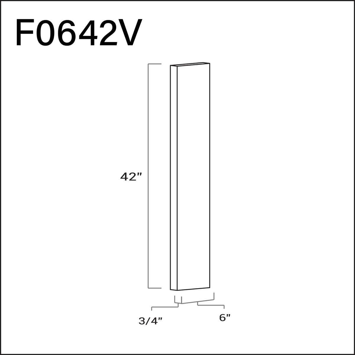 Wall Filler 6&quot; W x 42&quot; L